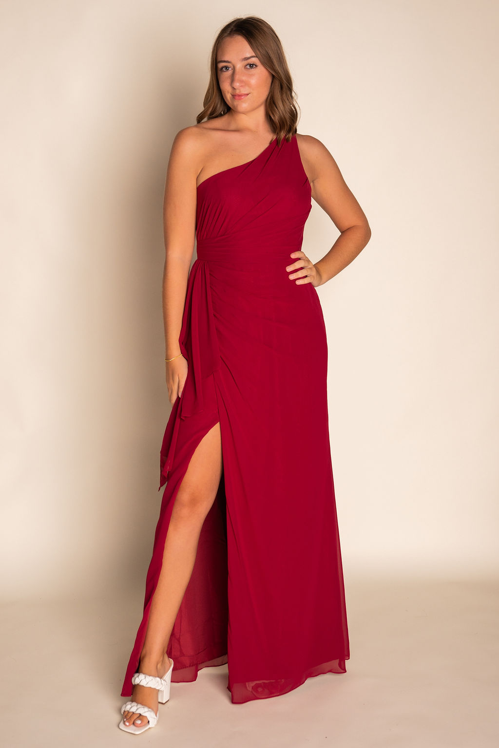 Fitted One Shoulder Dress RJBM083