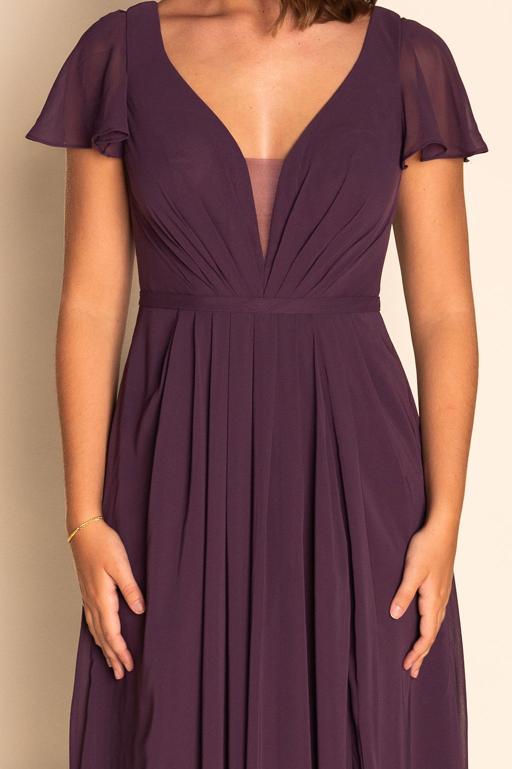  Flowy Ruched Chiffon Dress RJBM094