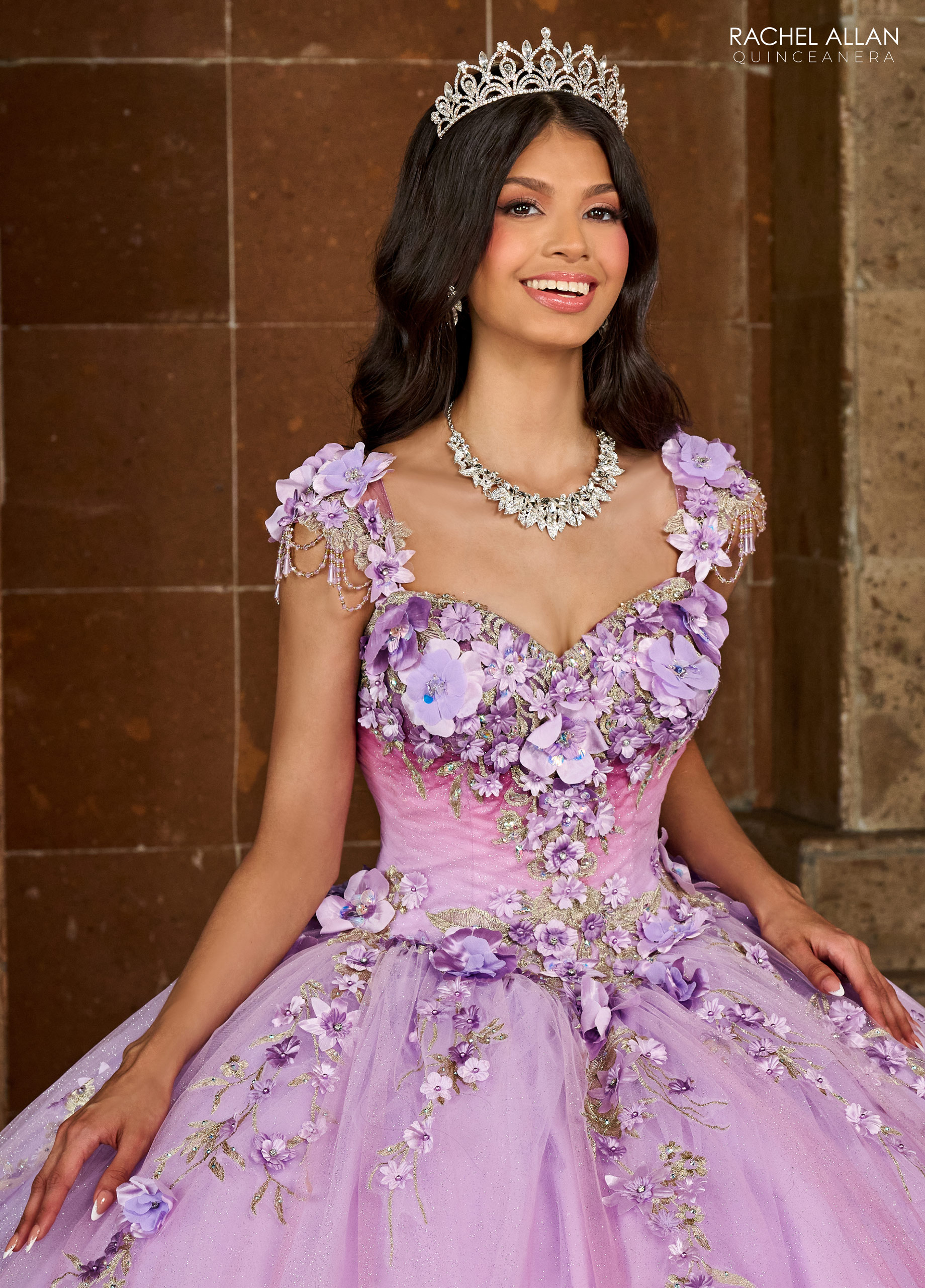  Sparkles Ombre Tulle ballgown Applique Beading Quinceanera Gowns #RQ3125