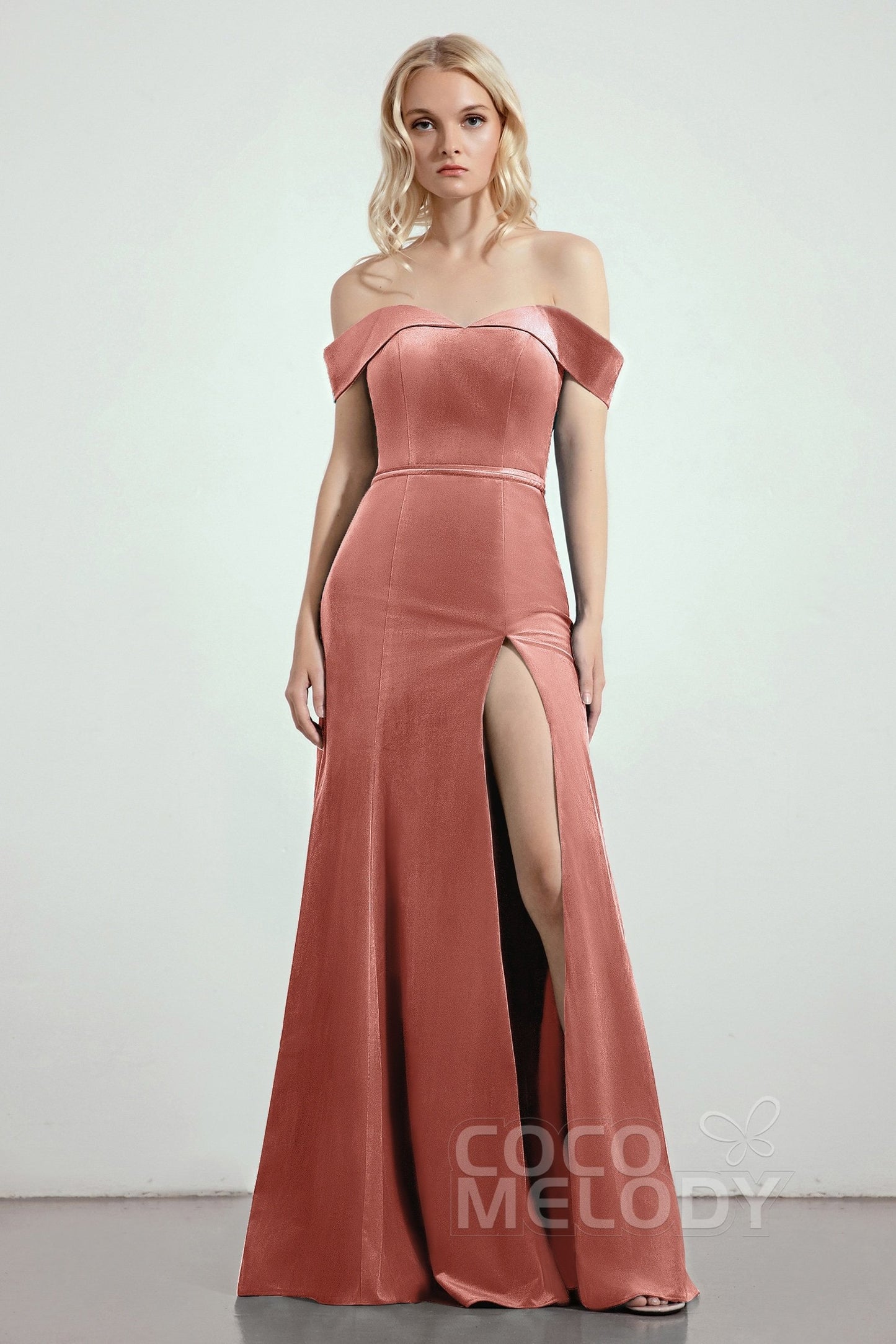 Trumpet-Mermaid Sweep-Brush Train Bridesmaid Dress Formal Dresses CB0271