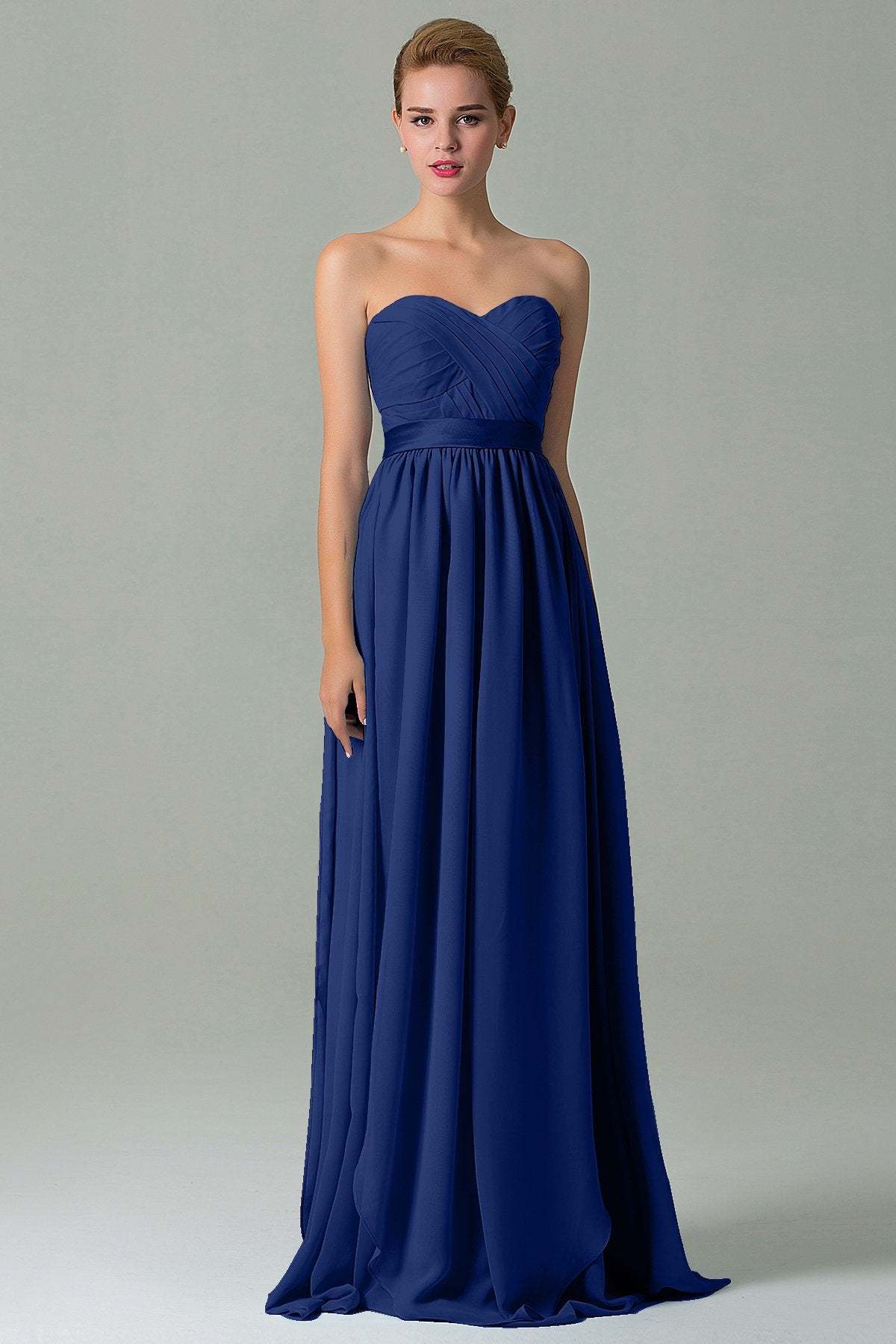 Sheath Floor Length Chiffon Bridesmaid Dress COZF140A1