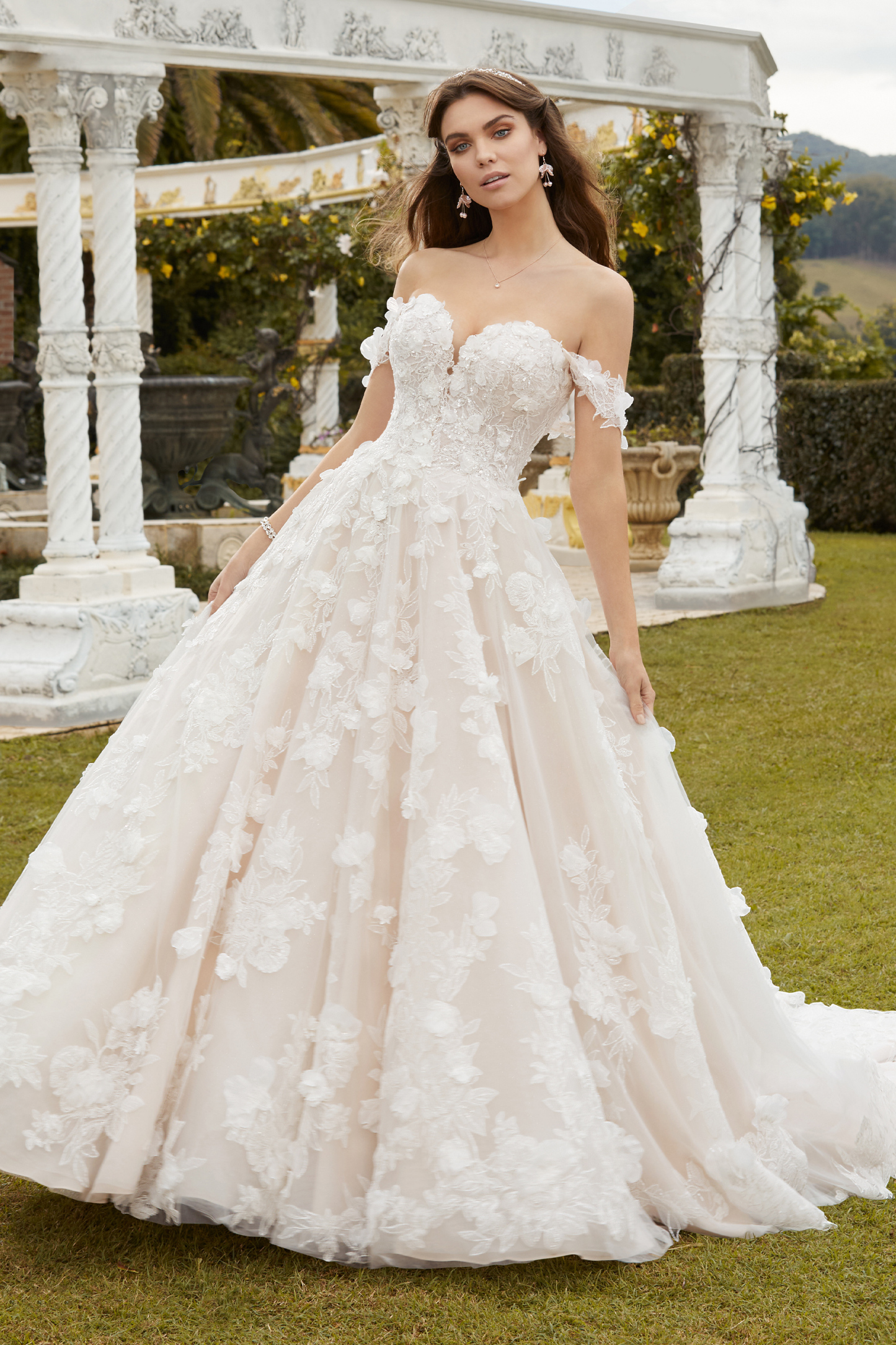 Opulent A-Line Wedding Dress With Floral Lace INGRID | STYLE ST1222