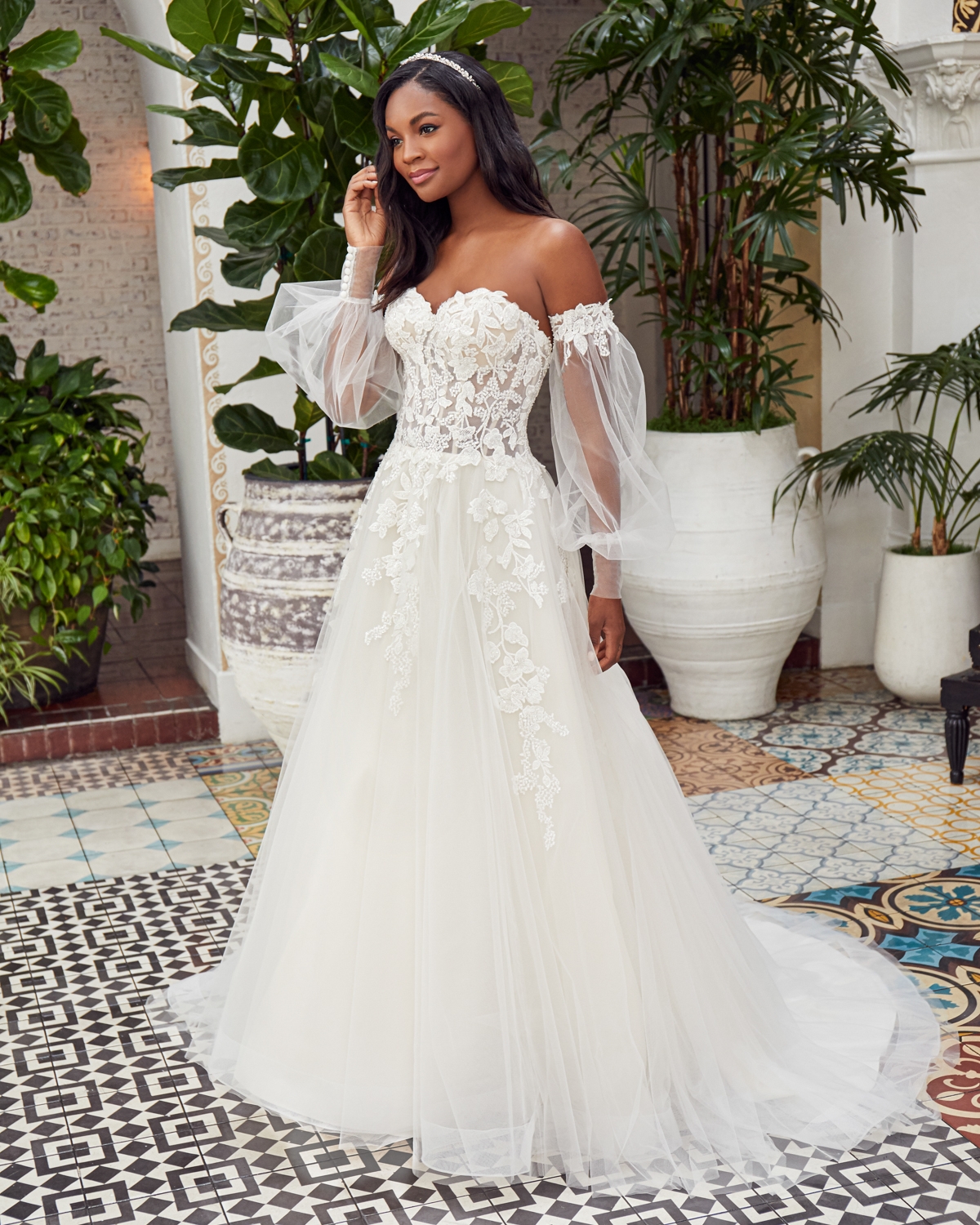 Boho A-Line Strapless Sweetheart Floral Lace Appliques Wedding Dress #BL352