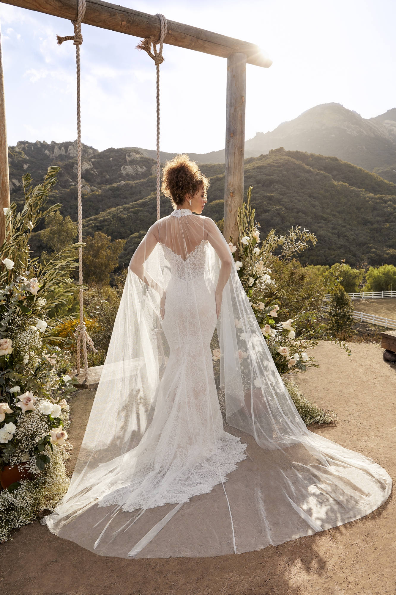 Elegance Fit And Flare V-Neck  Tulle Beaded Alencon Lace Gowns