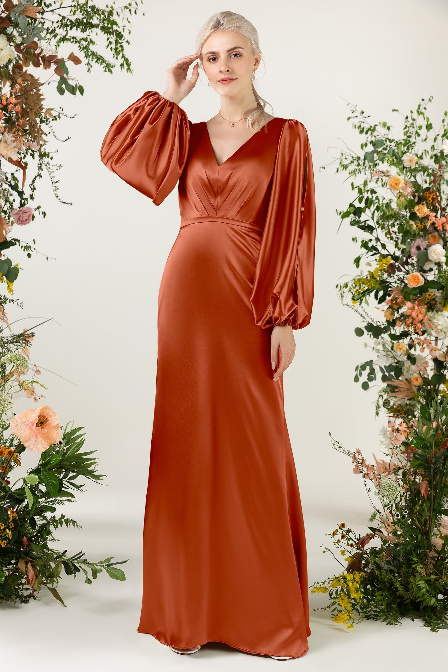 Trumpet Acetate Satin Bridesmaid Dress Formal Dresses CB0500