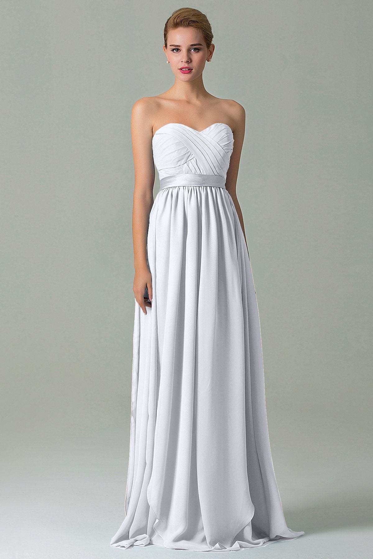 Sheath Floor Length Chiffon Bridesmaid Dress COZF140A1