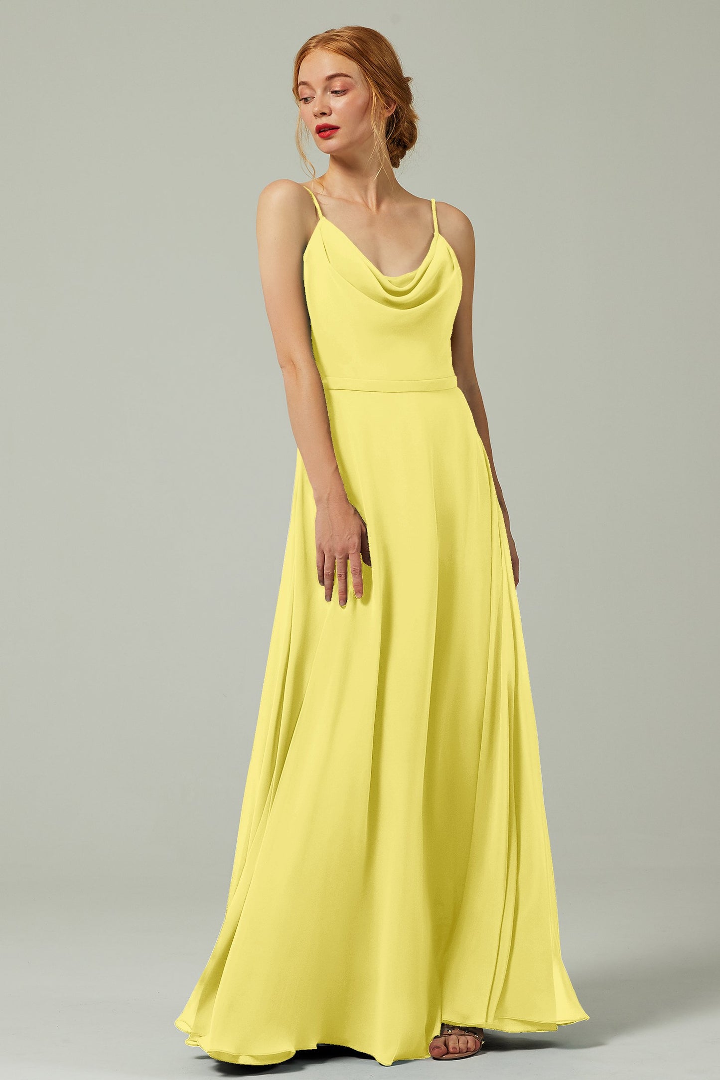A-Line Floor Length Chiffon Bridesmaid Dress CB0322