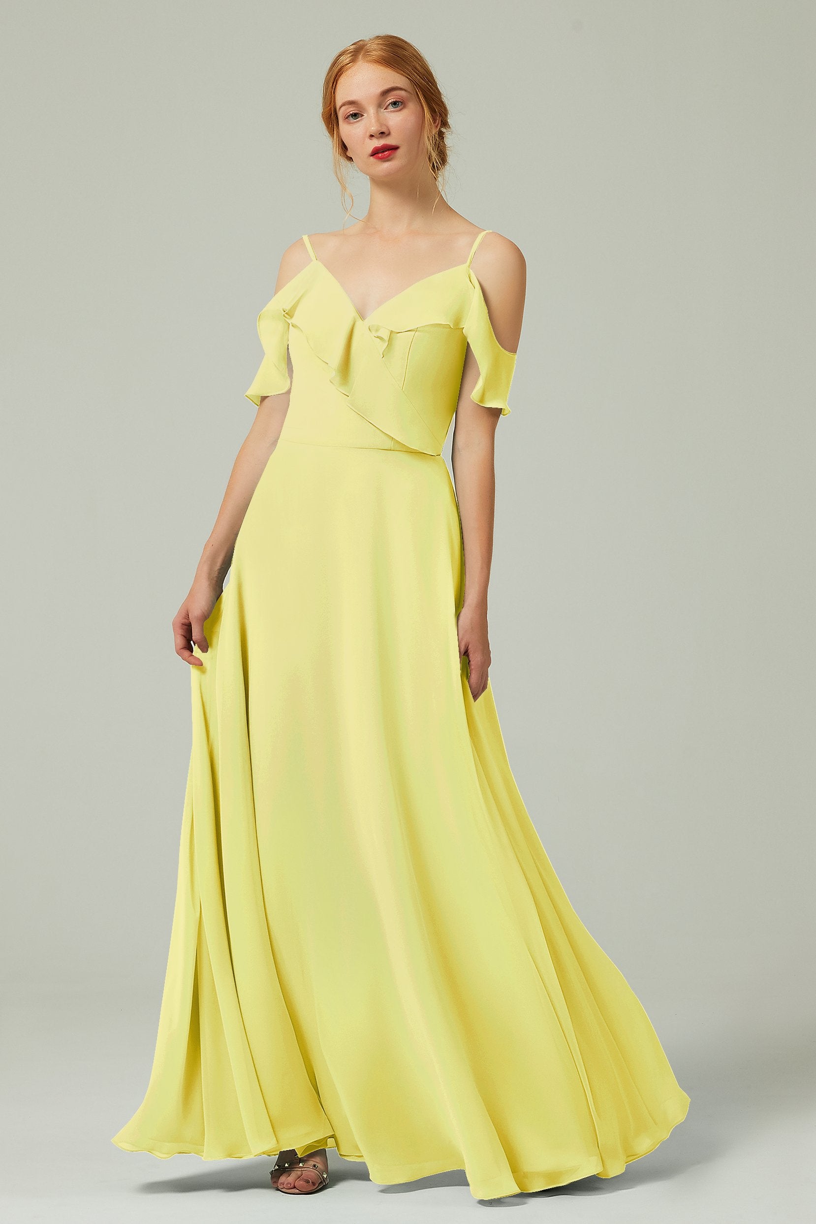 A-Line Floor Length Chiffon Bridesmaid Dress CB0326
