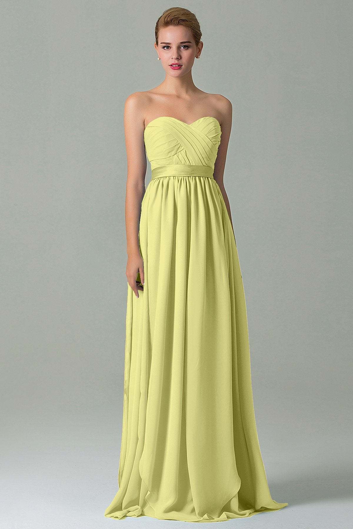 Sheath Floor Length Chiffon Bridesmaid Dress COZF140A1