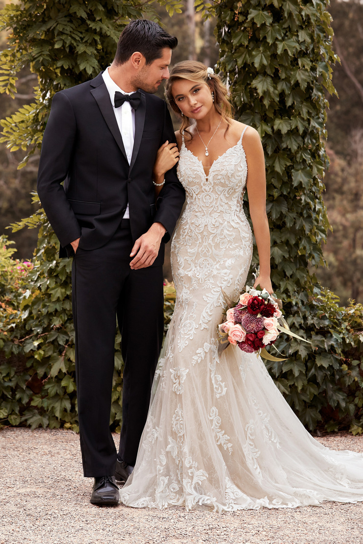 Sexy Lace Wedding Dress With Sheer Train TAMARA | STYLE Y22042