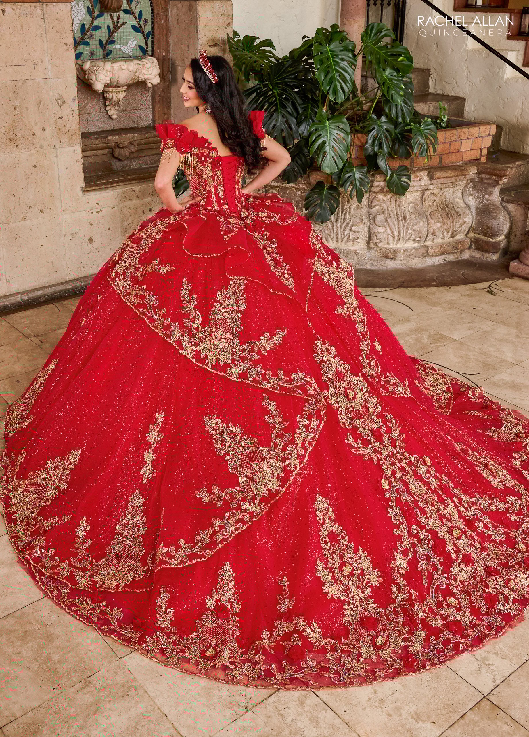 Stunning Tulle Sweetheart Off-The-Shoulder Quinceanera Ball Gown #RQ3137