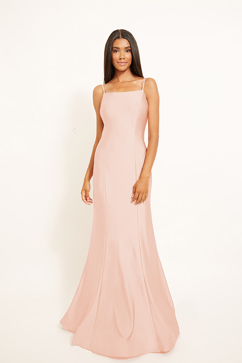 BARI JAY STYLE 2303 Mermaid Square Lux Stretch Bridesmaid Dress