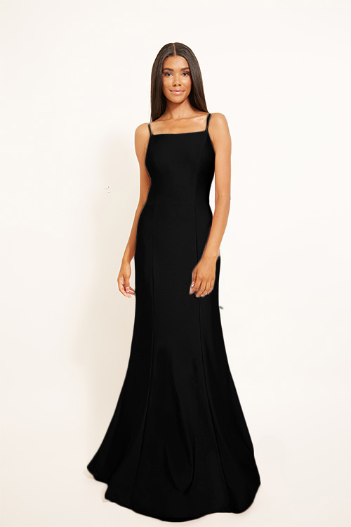 BARI JAY STYLE 2303 Mermaid Square Lux Stretch Bridesmaid Dress
