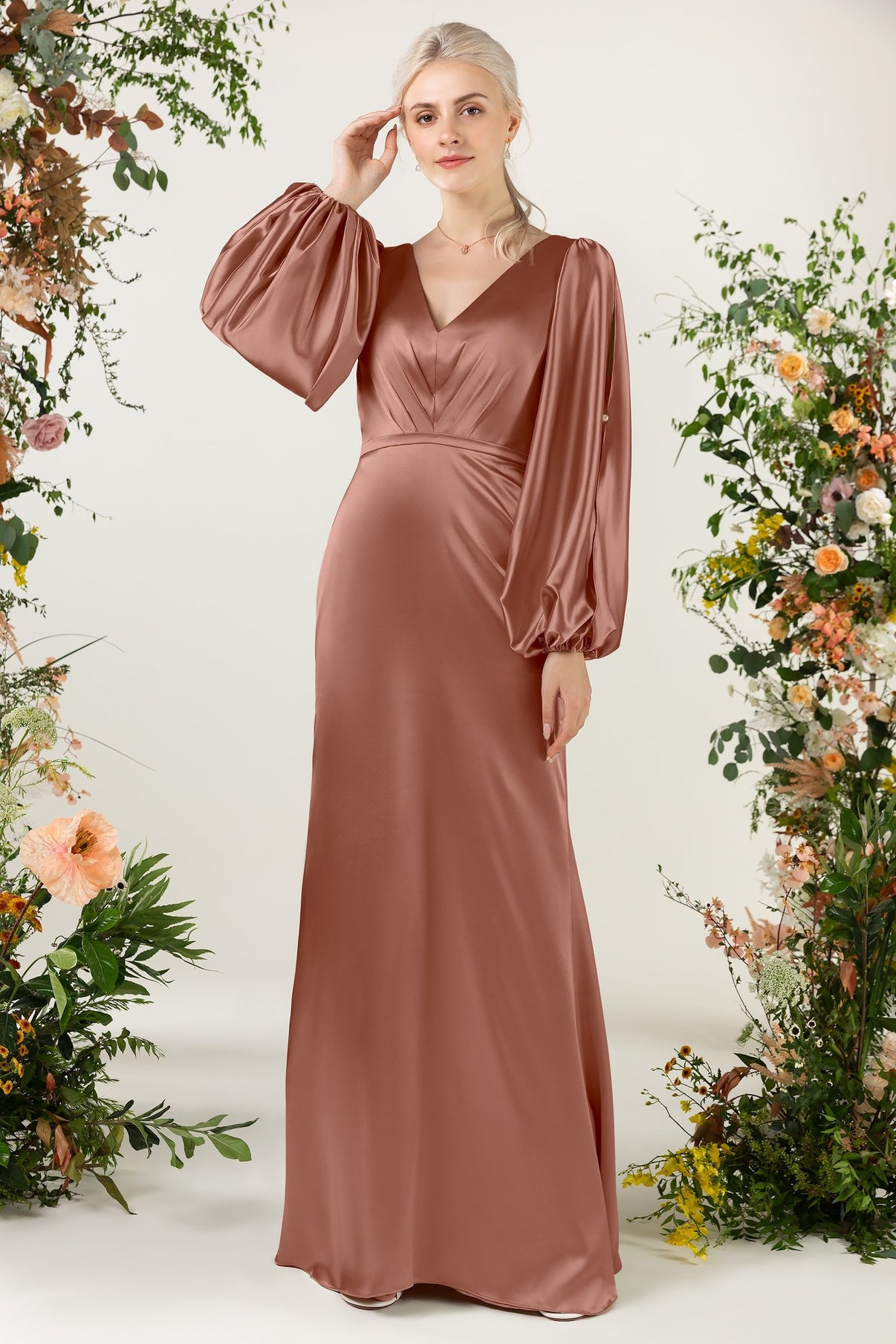 Trumpet Acetate Satin Bridesmaid Dress Formal Dresses CB0500