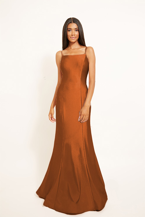 BARI JAY STYLE 2303 Mermaid Square Lux Stretch Bridesmaid Dress