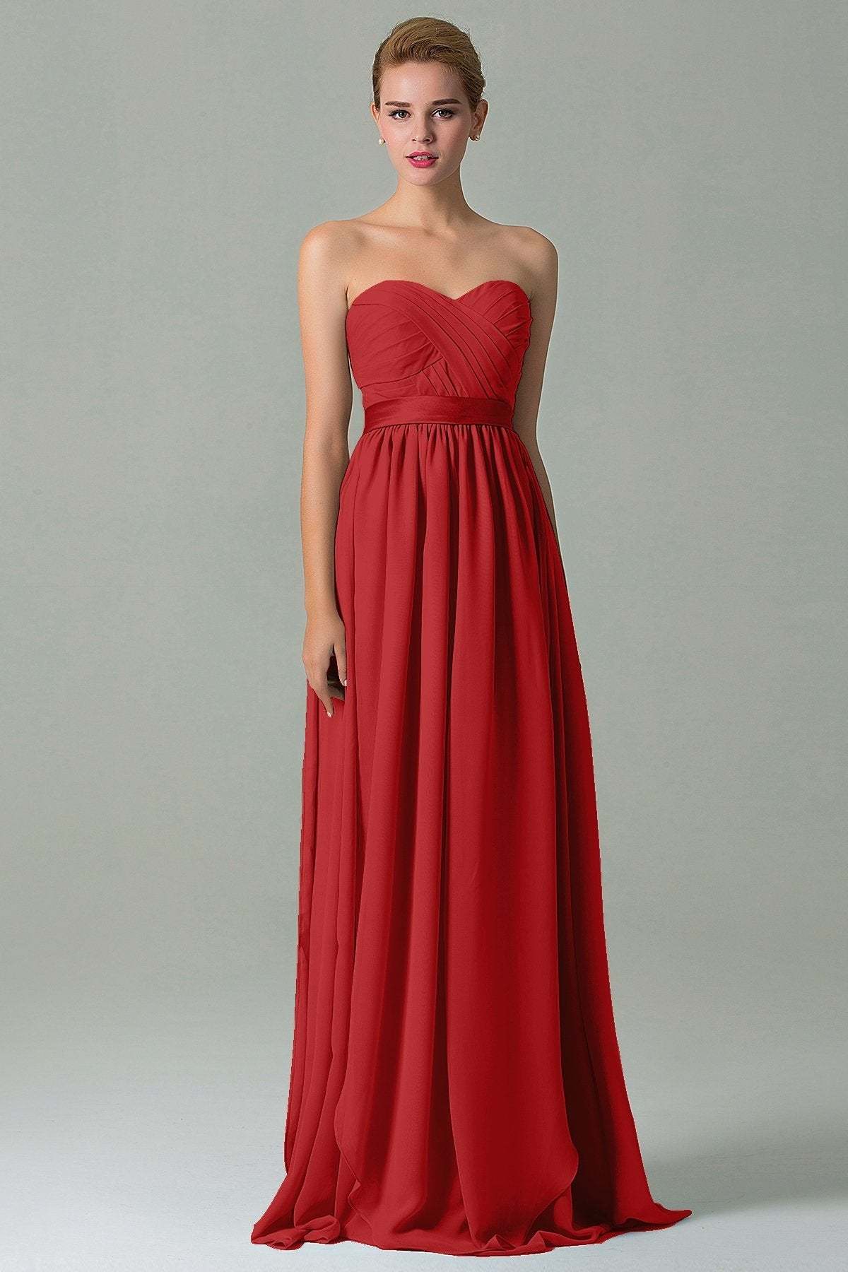 Sheath-Column Sweep-Brush Chiffon Bridesmaid Dress Formal Dresses CB03