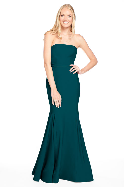 BARI JAY STYLE 2015 Strapless Stretch Crepe Gown