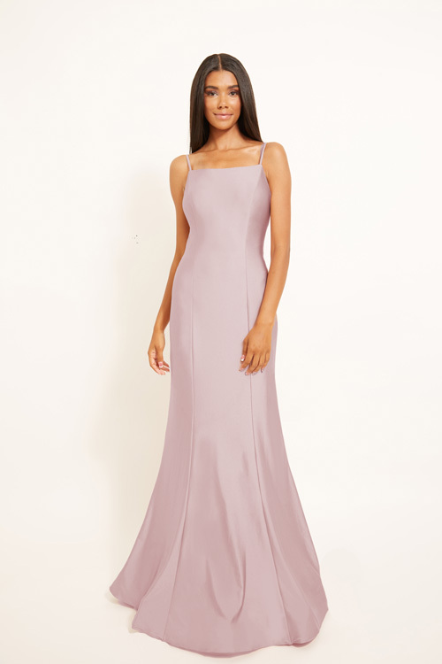 BARI JAY STYLE 2303 Mermaid Square Lux Stretch Bridesmaid Dress