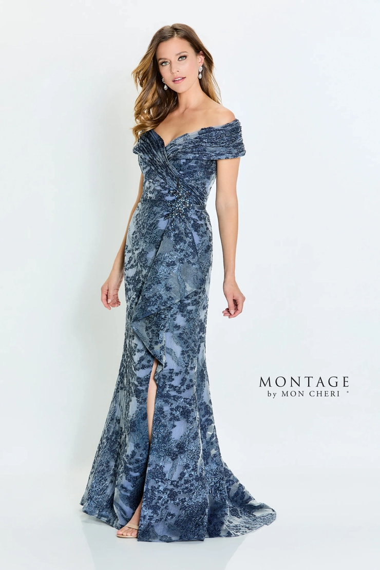 Elegant A-line Off-the-Shoulder Organza Mother of the Bride Dress #M524