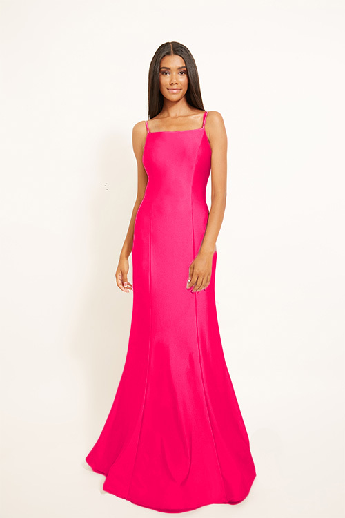 BARI JAY STYLE 2303 Mermaid Square Lux Stretch Bridesmaid Dress
