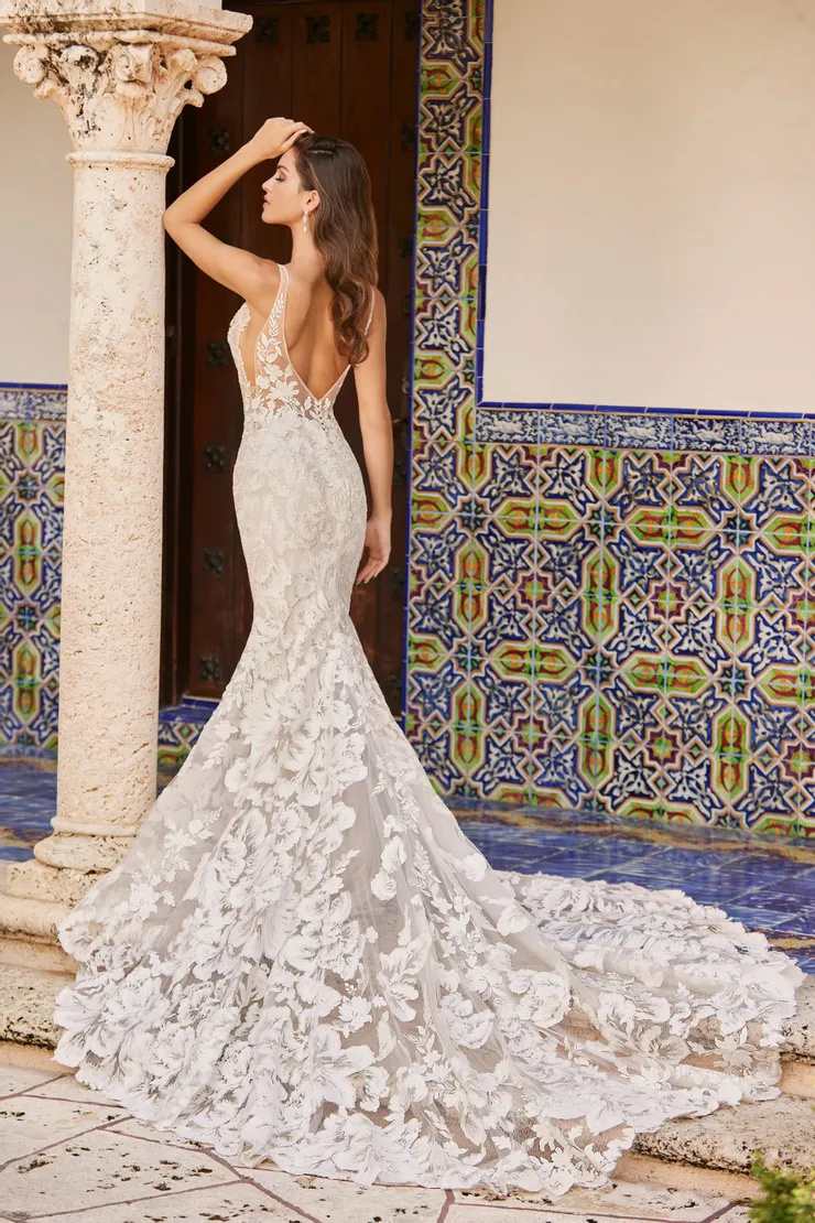 # MARTIN THORNBURG MT3230  Mermaid Plunging V-Neck Tulle Wedding Dress