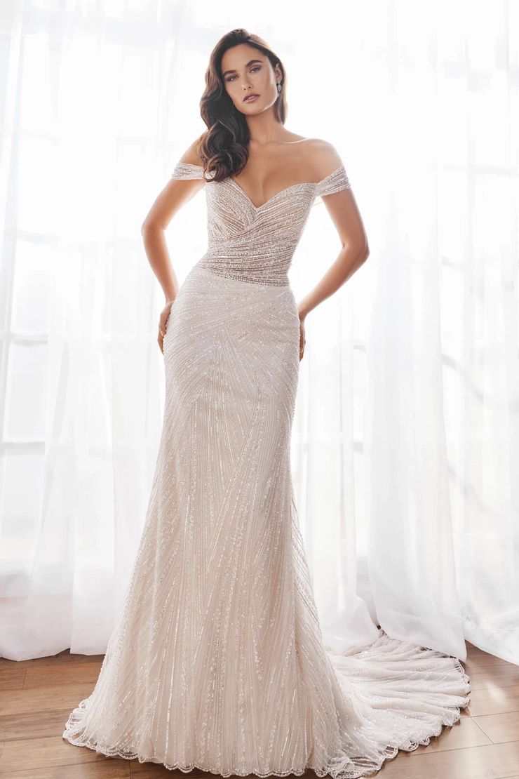 MARTIN THORNBURG MT5107F Fit and Flare Sweetheart Off-the-Shoulder Wedding Dress