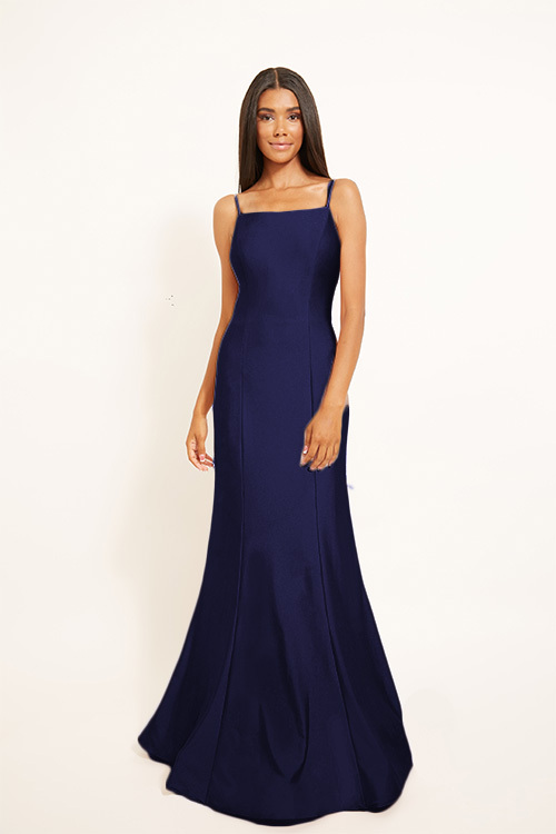 BARI JAY STYLE 2303 Mermaid Square Lux Stretch Bridesmaid Dress