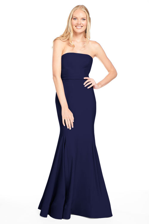 BARI JAY STYLE 2015 Strapless Stretch Crepe Gown