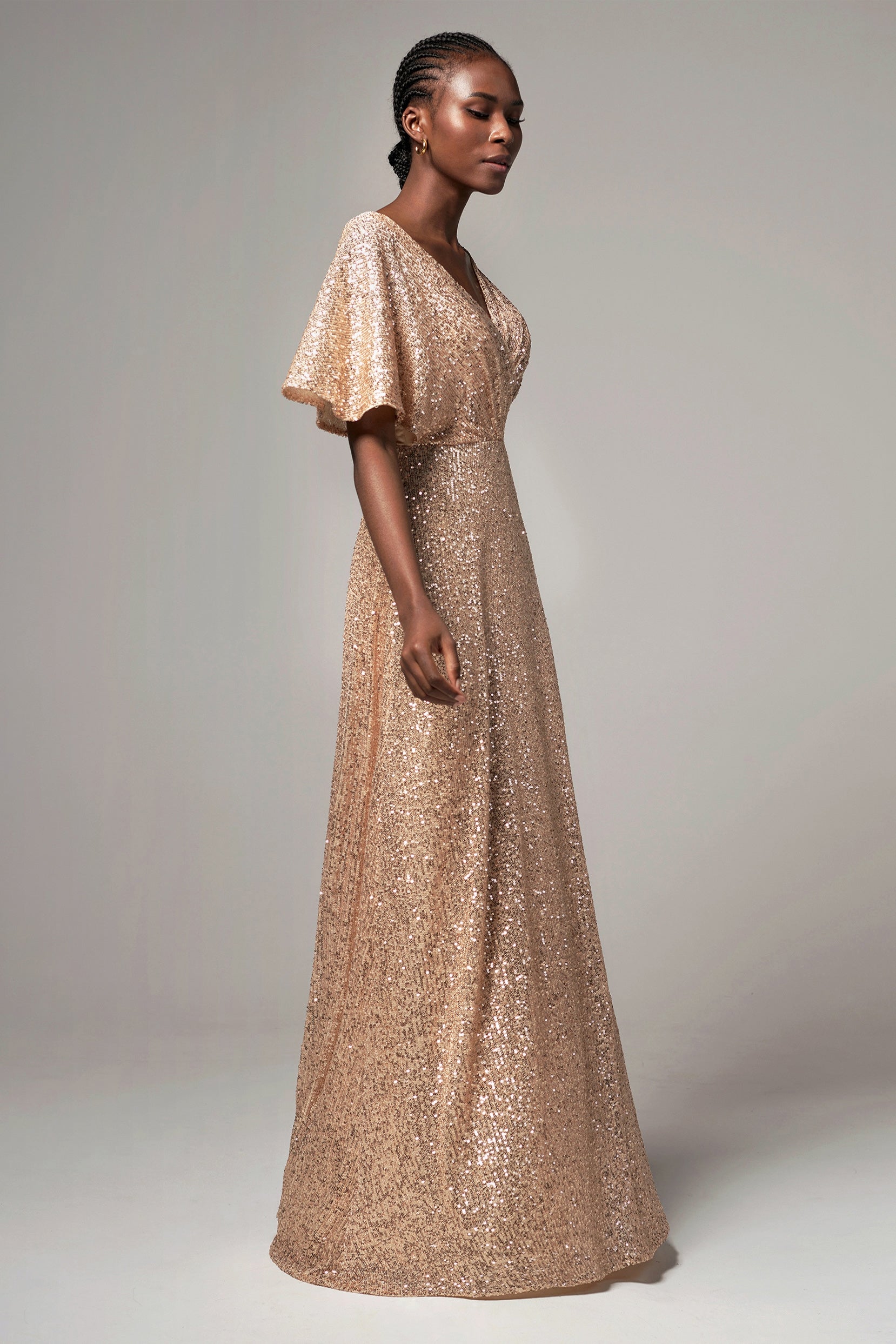 Sheath-Column Floor Length Sequined Dress CB0399