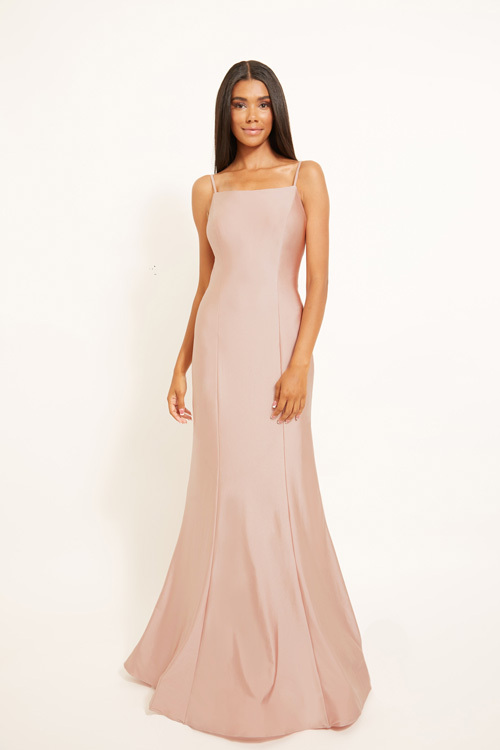 BARI JAY STYLE 2303 Mermaid Square Lux Stretch Bridesmaid Dress