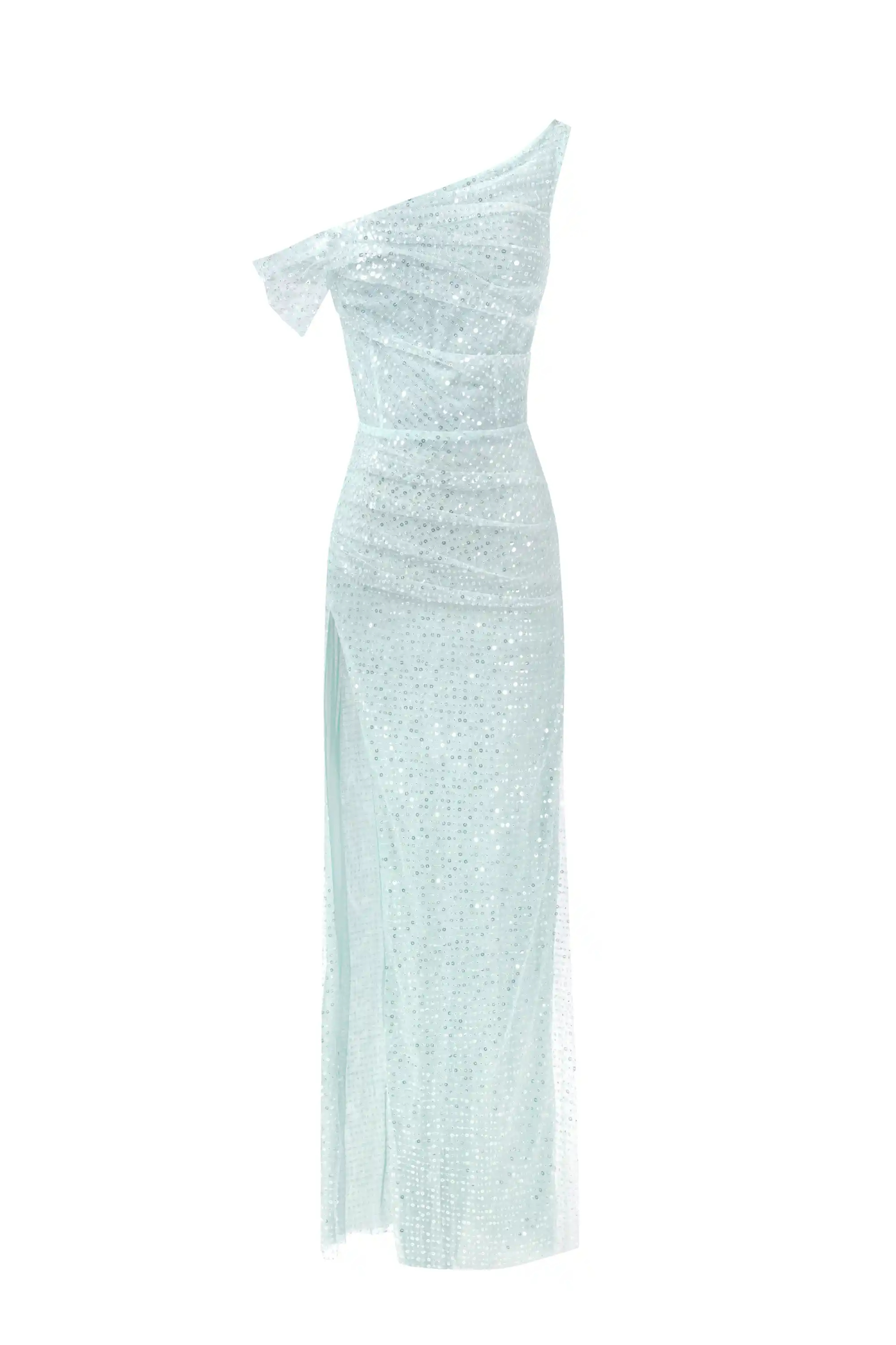 Mint Green Striking Sequined Maxi Dress