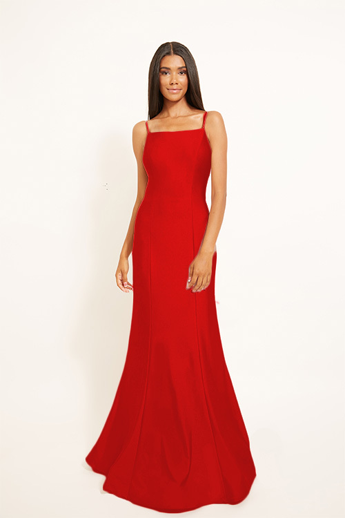 BARI JAY STYLE 2303 Mermaid Square Lux Stretch Bridesmaid Dress
