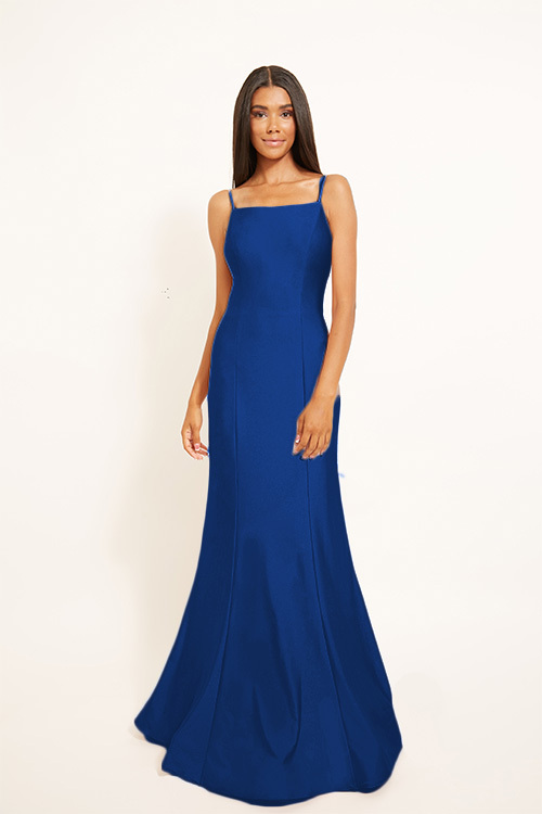 BARI JAY STYLE 2303 Mermaid Square Lux Stretch Bridesmaid Dress