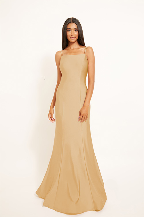 BARI JAY STYLE 2303 Mermaid Square Lux Stretch Bridesmaid Dress