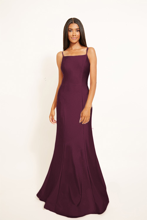 BARI JAY STYLE 2303 Mermaid Square Lux Stretch Bridesmaid Dress
