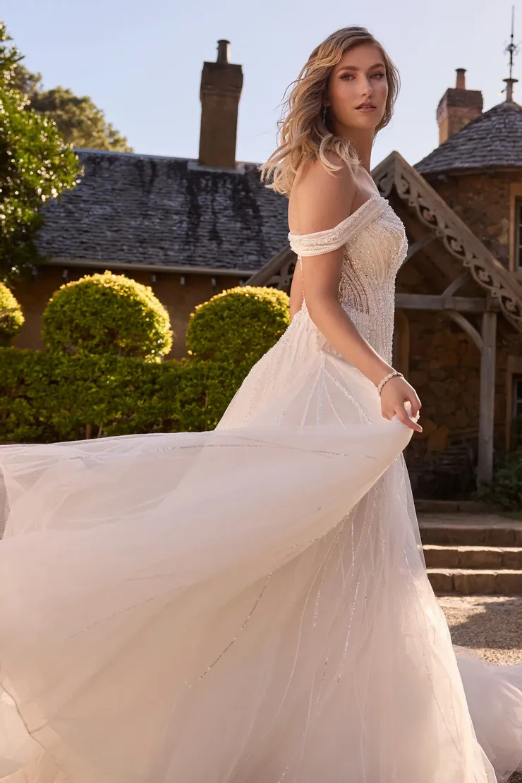 A-Line Sweetheart Beaded Bridal Gown # ST633