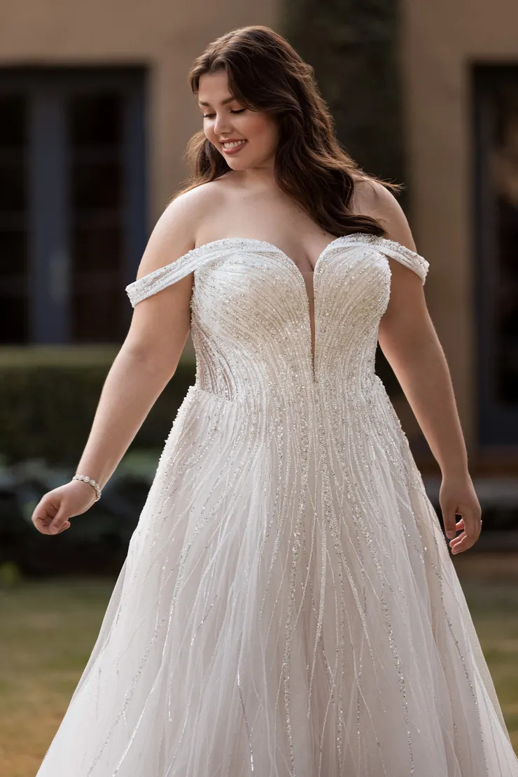 A-Line Sweetheart Beaded Bridal Gown # ST633