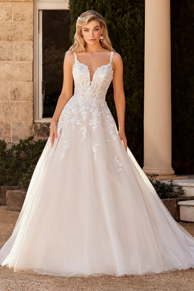 Fairytale Wedding Dress With V-Neckline # Y3115