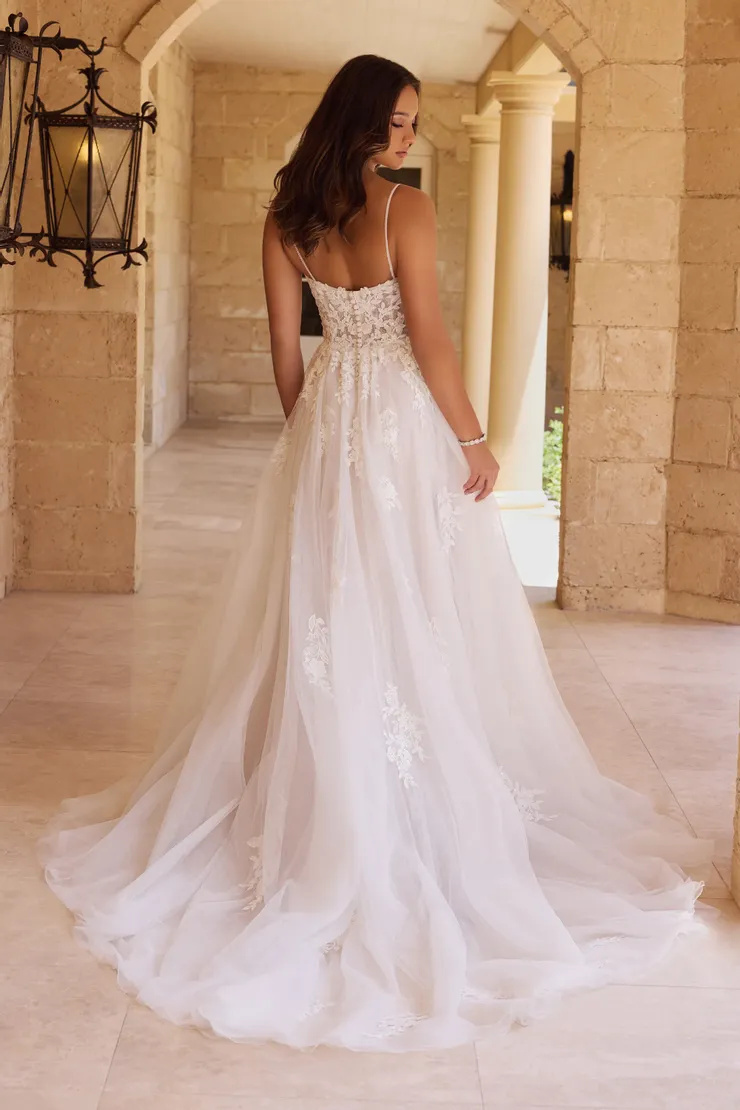 Enchanting Wedding Gown With Sexy Skirt Slit # Y3133