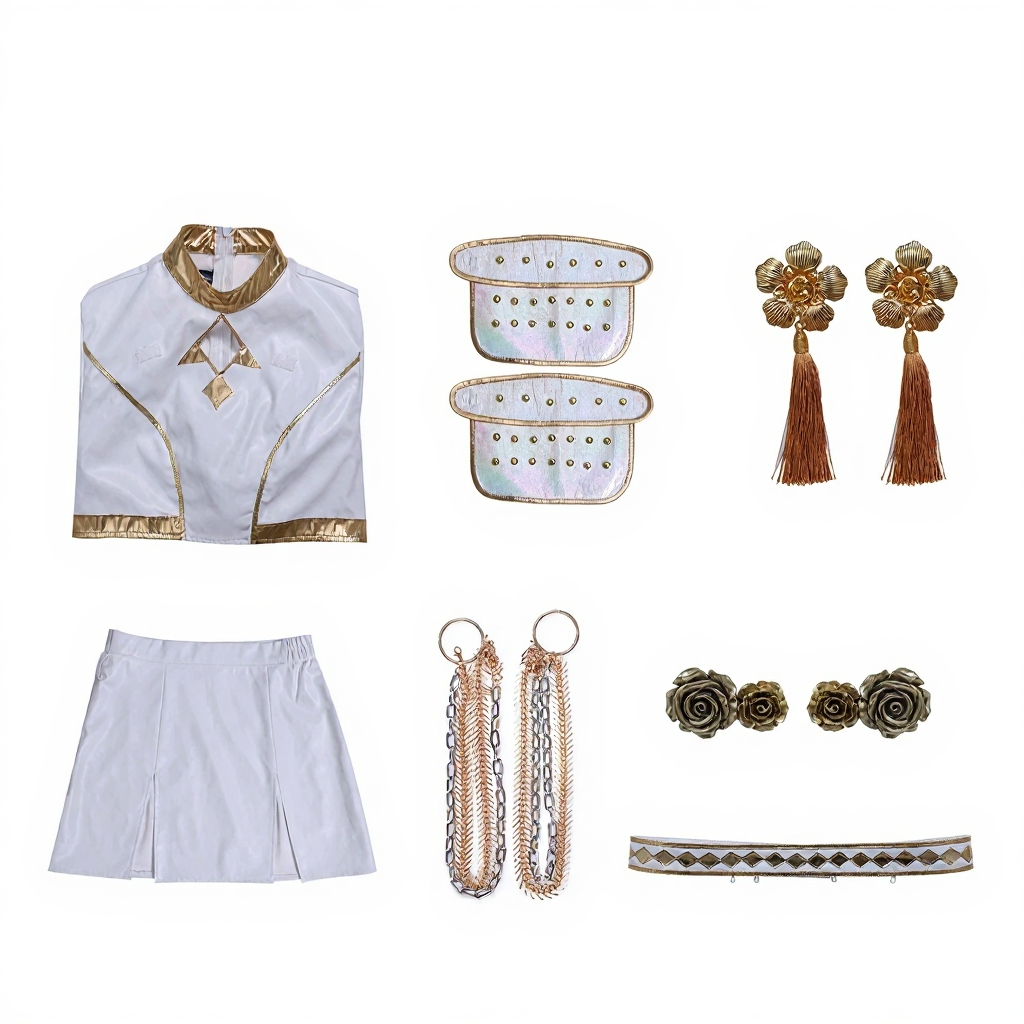 KPop Demon Hunters Zoey White Stage Clothes Cosplay Costume