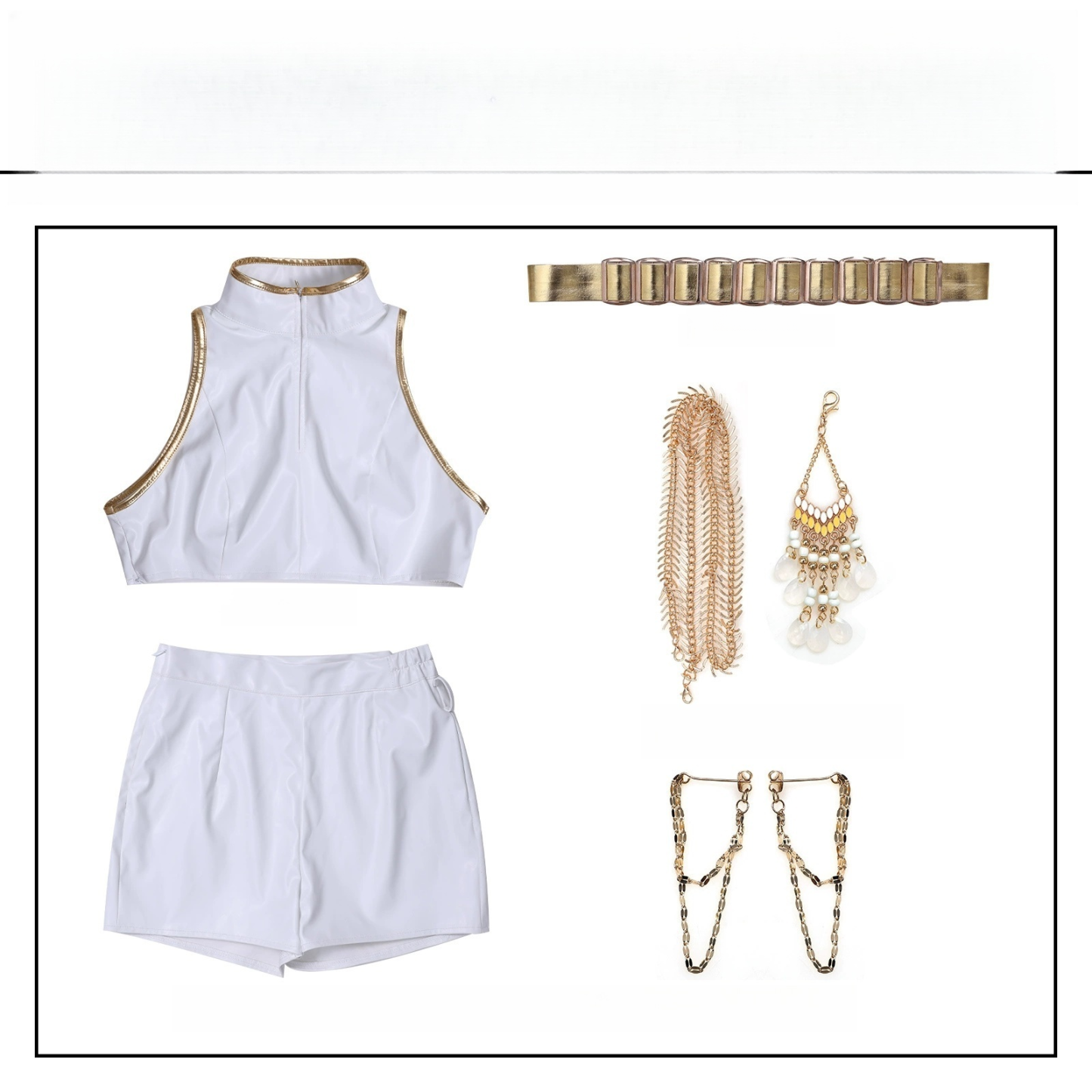 KPop Demon Hunters Rumi White Stage Clothes Cosplay Costume