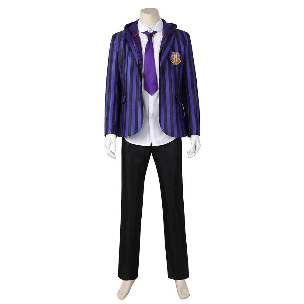  Wednesday The Addams Family  Nevermore Academy uniform Xavier Thorpe Ajax Petropoluss Cosplay Costume-Cosplay Instrumentality Project