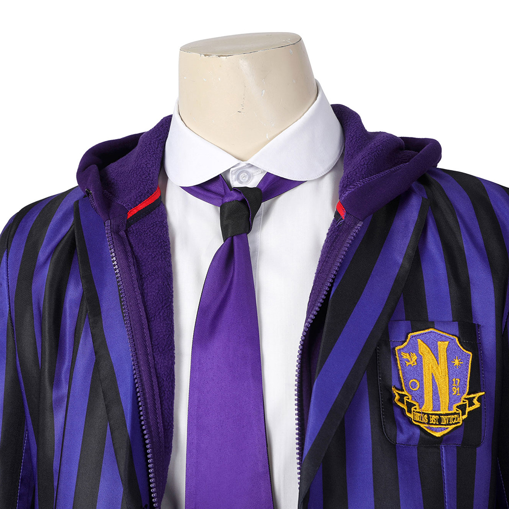  Wednesday The Addams Family  Nevermore Academy uniform Xavier Thorpe Ajax Petropoluss Cosplay Costume-Cosplay Instrumentality Project