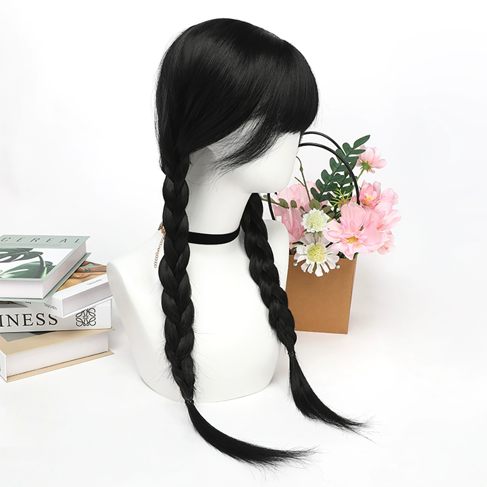  Wednesday The Addams Family Wednesday Addams Black Cosplay Wig