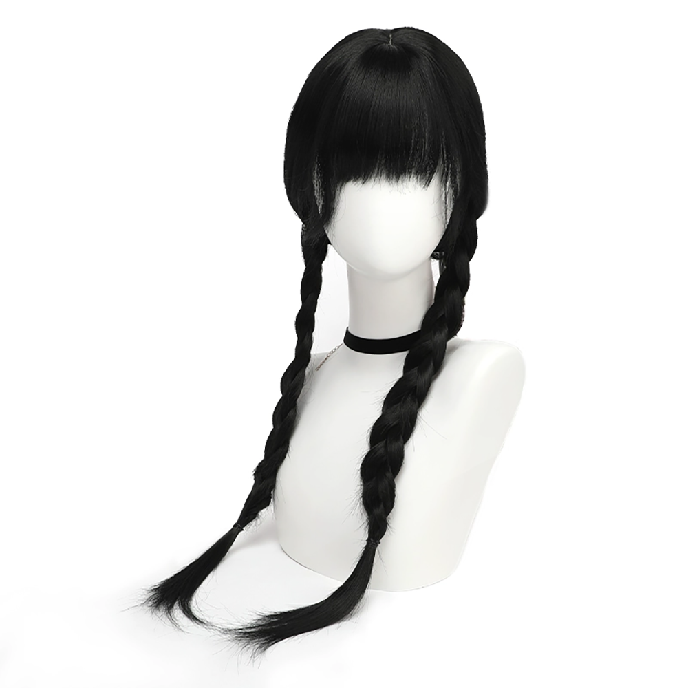  Wednesday The Addams Family Wednesday Addams Black Cosplay Wig