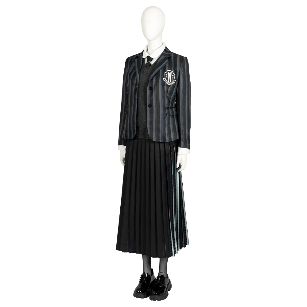  Wednesday The Addams Family Wednesday Addams Nevermore Academy uniform Cosplay Costume
