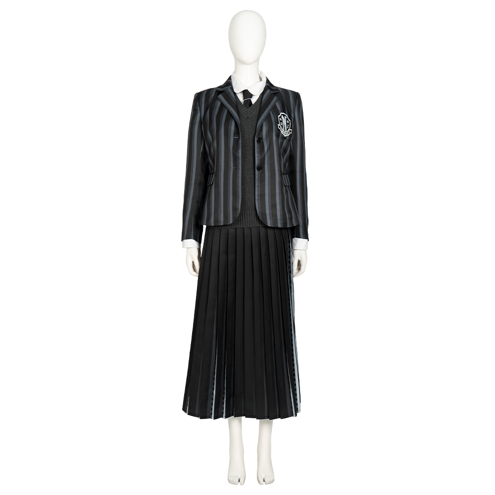  Wednesday The Addams Family Wednesday Addams Nevermore Academy uniform Cosplay Costume
