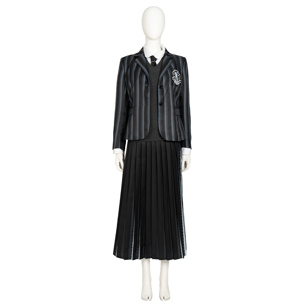  Wednesday The Addams Family Wednesday Addams Nevermore Academy uniform Cosplay Costume