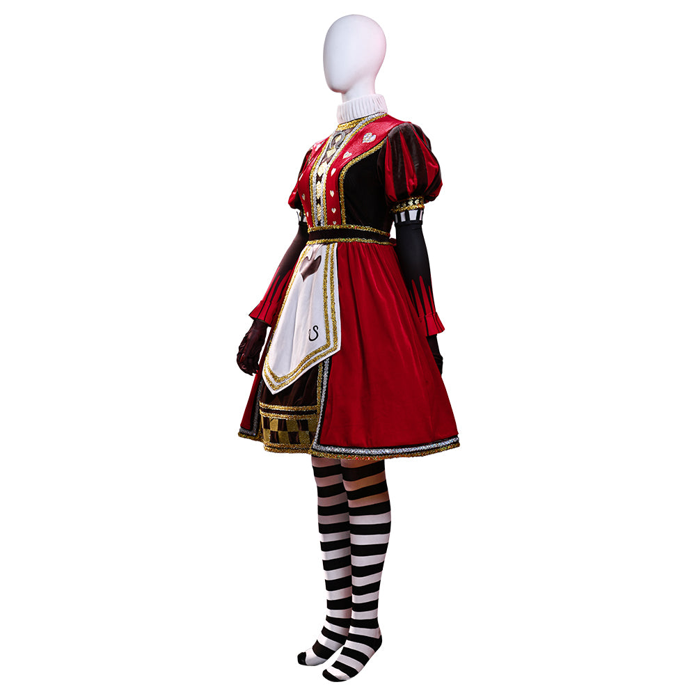 Alice: Madness Returns Alice Liddell Red Dress Cosplay Costume-Cosplay Instrumentality Project