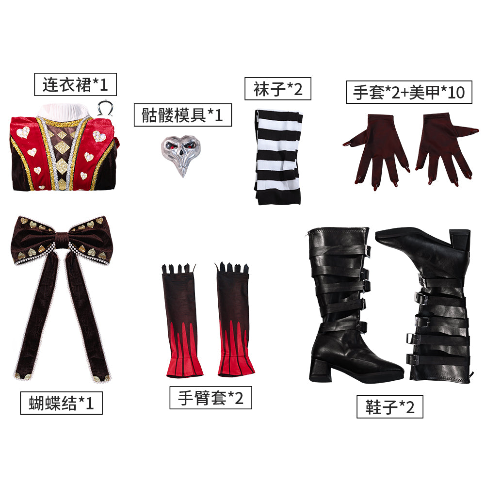 Alice: Madness Returns Alice Liddell Red Dress Cosplay Costume-Cosplay Instrumentality Project